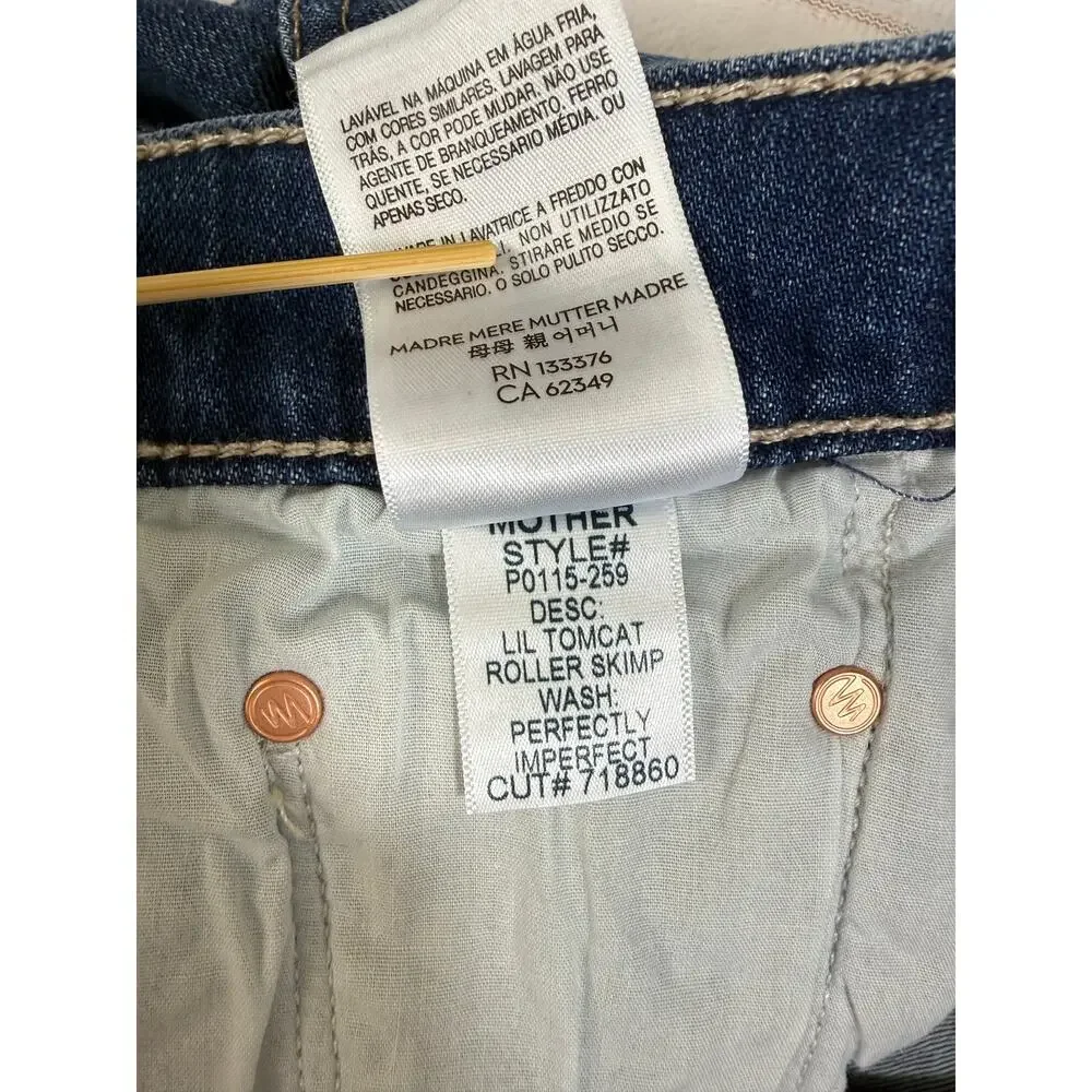 Mother SUPERIOR Lil’ Tomcat Roller Skimp 29 Perfectly Imperfect Wide Leg Jeans